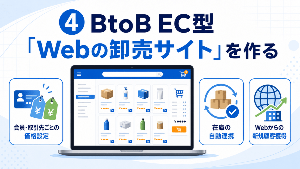 ④ BtoB EC型｜「Webの卸売サイト」を作る